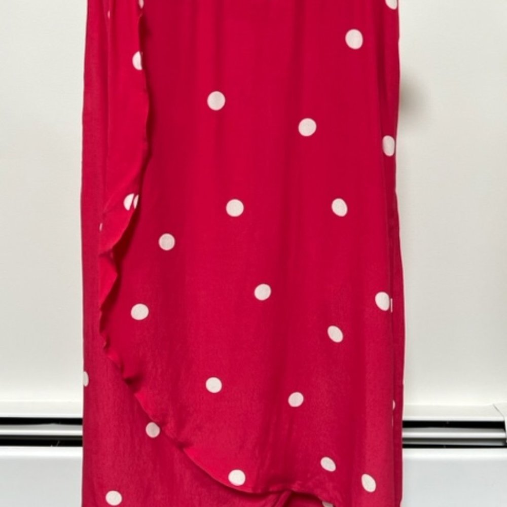 Red "Loft" wrap around skirt Women's Size 10